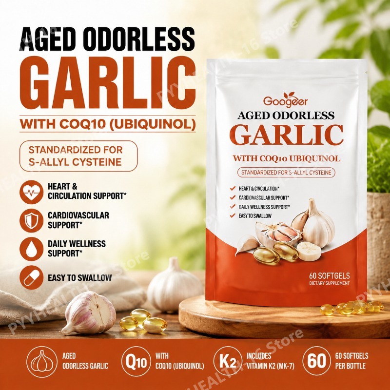Coq10 Ubiquinol Softgel - كبسولات الثوم المعتق عديمة الرائحة من